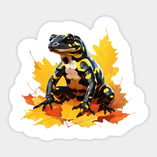 Fire Salamander Sticker by zooleisurelife